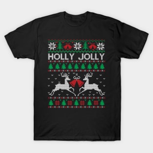 holly jolly Ugly chrismtas sweater T-Shirt